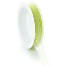 Ruban organza, vert clair, 10 mm, 10 m