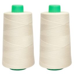 Set de fil pour surjeteuse, écru, 2 bobines, grosseur : 120, 5000 m