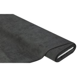 Tissu d'ameublement velours milleraies, gris foncé