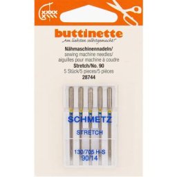 buttinette Aiguilles pour machine à coudre ""Stretch"", épaisseur : 90, contenu : 5 pièces