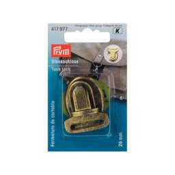 Prym Fermeture de cartable, 26 x 35 mm, laiton usé
