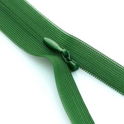 buttinette Fermeture à glissière invisible, vert, non séparable