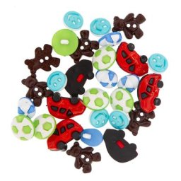 buttinette Boutons ""loisirs"", multicolore, dim. : 13 - 25 mm, 30 pièces