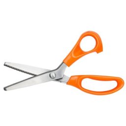 buttinette Ciseaux cranteurs, orange, longueur : 23,5 cm