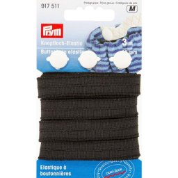 Prym Gold-Zack Élastique pour boutonnières, largeur : 12 mm, longueur : 3 m