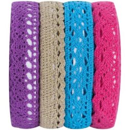 Dentelle adhésive, couleurs vives, 8 m