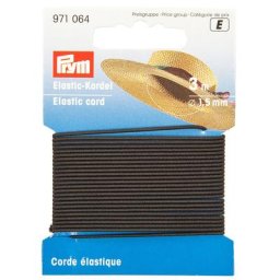 Prym Fil élastique, noir, grosseur : 1,5 mm, 3 m