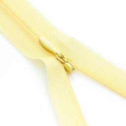 buttinette Fermeture à glissière invisible, jaune, non séparable