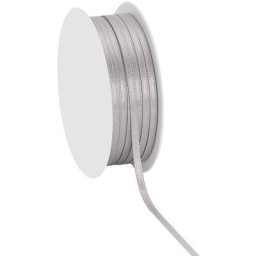 Ruban satin 3 mm, couleur argent, 20 m