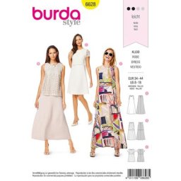 burda Patron 6628 ""robe trapèze