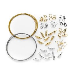 Set de fermoirs pour bijoux, doré/argenté