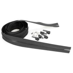 buttinette Set fermeture à glissière sans fin, gris, longueur : 2 m