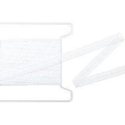 Galon de dentelle aux fuseaux, blanc, largeur : 1,5 cm, longueur : 5 m