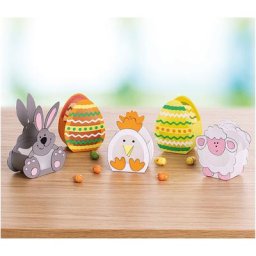 buttinette Kit créatif Lumignons « Pâques », 5 pièces