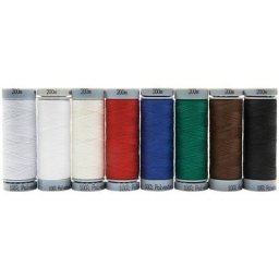buttinette Set de fils à coudre, couleurs basiques, grosseur : 120 m, 200 m