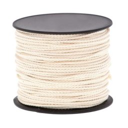 Cordelette en coton, écru, épaisseur : 2 mm, longueur : 50 m