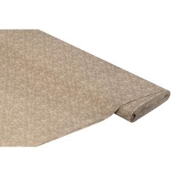 Tissu coton ""fleurs"", taupe