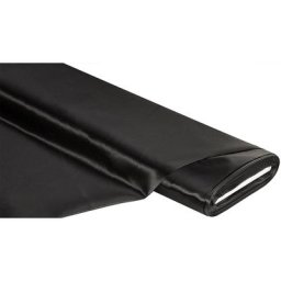 Tissu satin uni ""Gala"", noir