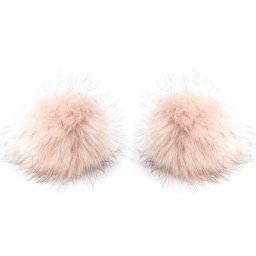 buttinette Pompons en imitation fourrure, rose, 12 cm Ø