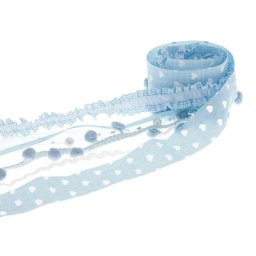 Set de rubans, bleu clair, 3–25 mm, 5x 1 m