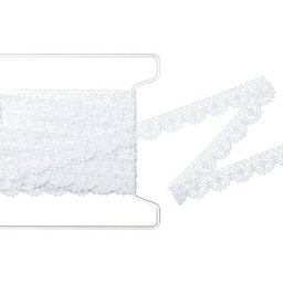Galon de dentelle aux fuseaux ""arc"", blanc, largeur : 1,7 cm, longueur : 5 m