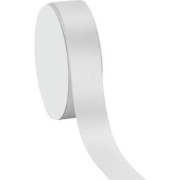 Ruban satin 25 mm, blanc, 10 m