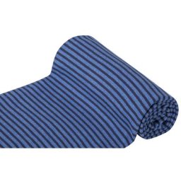 Tissu bord-côte ""Confort"", bleu marine mélangé/bleu jeans mélangé