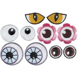 buttinette Écussons ""yeux"", 24 - 35 mm, 10 pcs.
