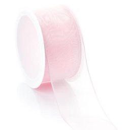 Ruban organza, rose, 40 mm, 5 m