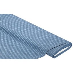 Tissu coton ""ramages"", bleu gris