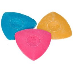 buttinette Craies de tailleur, bleu/orange/jaune, 6 x 6 cm, 3 pièces