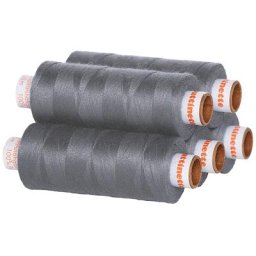 buttinette Lot de 5 bobines de fil à coudre universel, graphite, grosseur : 100