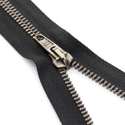 buttinette Fermeture à glissière avec glissière en métal, noir, séparable