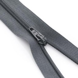 buttinette Fermeture à glissière, gris, non séparable