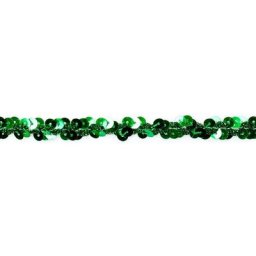 Ruban de paillettes, vert, 10 mm, 3 m
