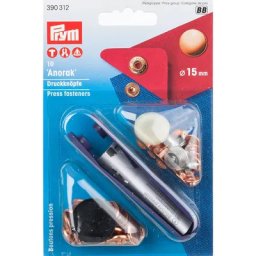 Prym Boutons pression pour anoraks, cuivre, dim. : 15 mm Ø, 10 pièces