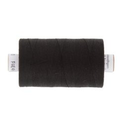 Fil à coudre en coton pour quilting, noir, grosseur : 50, 1000 m