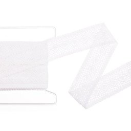 Galon de dentelle aux fuseaux pour empiècements, blanc, largeur : 4 cm, longueur : 5 m