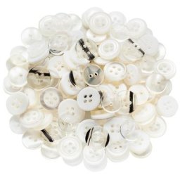 buttinette Boutons pour chemises et blouses, 10 - 12 mm Ø, 200 pièces