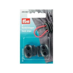 Prym Arrêts-cordons, noir, pour des cordons d'une épaisseur de 5 mm Ø, contenu : 2 pièces