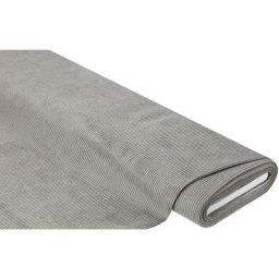 Tissu d'ameublement velours milleraies, gris