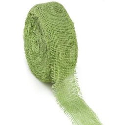 Ruban en toile de jute, vert clair, 6 cm, 25 m