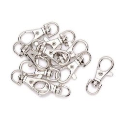 Fermoirs mousquetons, 3,5 cm, 10 pièces