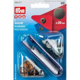 Prym Boutons pression pour anorak, 20 mm Ø, contenu : 6 pièces