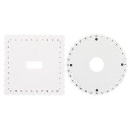 Disques de tressage, rond et carré, 2 pièces