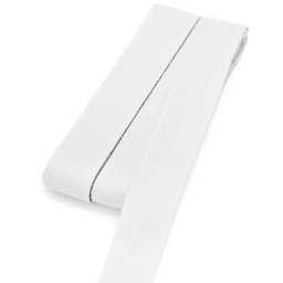 buttinette Ruban de coton, blanc, largeur : 2 cm, 5 m