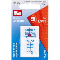 Prym Aiguille double ""Stretch"", épaisseur : 75, distance des aiguilles : 2,5 mm