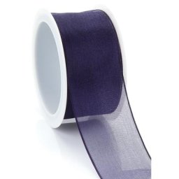 Ruban organza, bleu marine, 40 mm, 5 m
