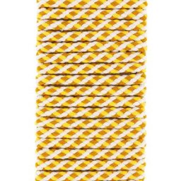 buttinette Cordon pour vêtements, jaune/multicolore, 8 mm Ø, longueur : 5 m