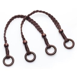 Anses de sac tressées, marron, 49 cm, 1 paire